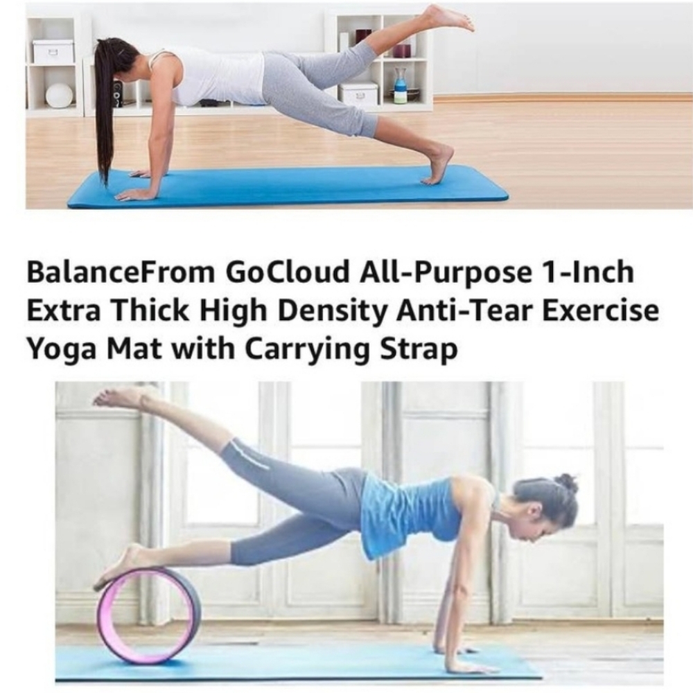 Booty Lyft Exercise Yoga Mat w/Carrying Strap, Black✨️NEW✨️